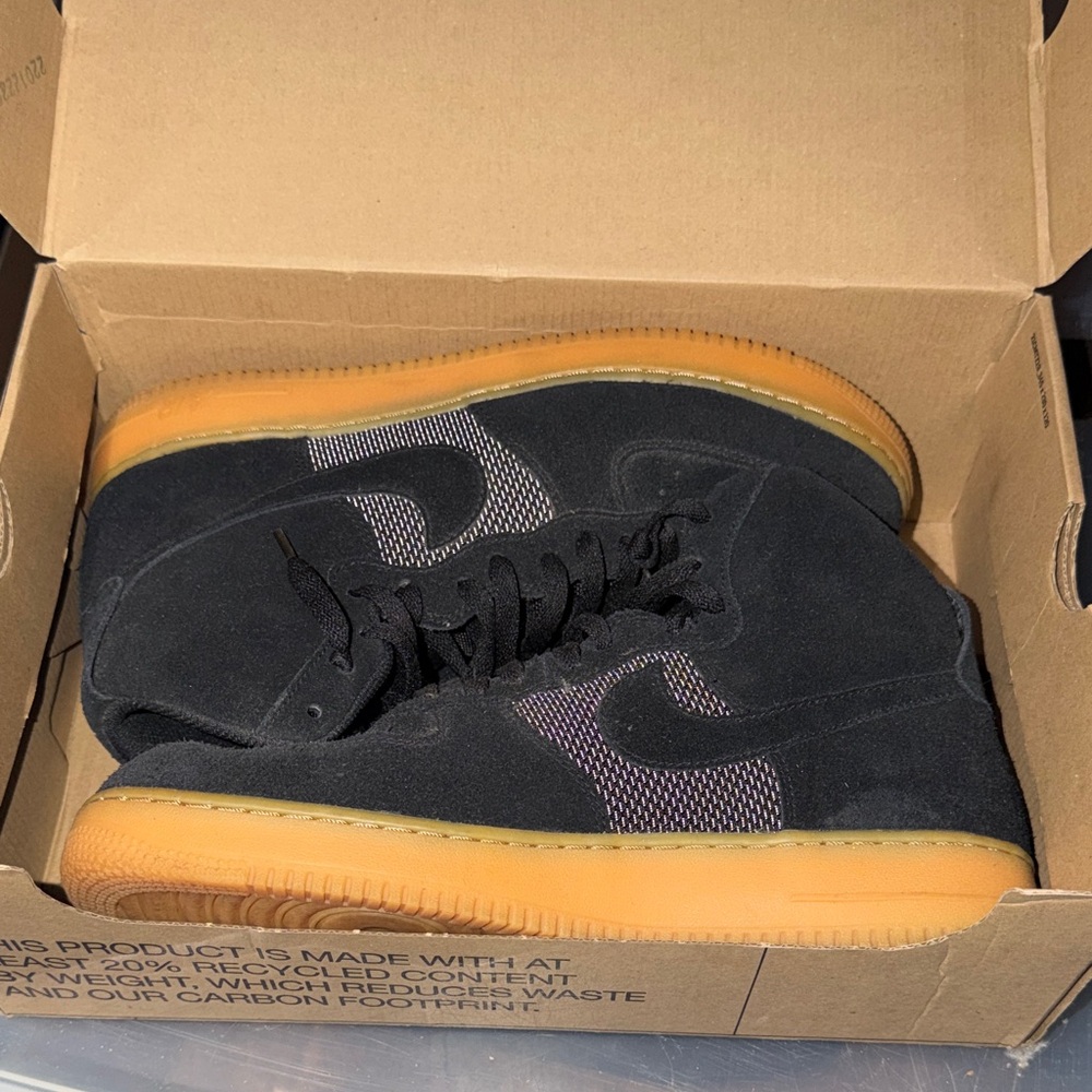 RARE COLLECTOR EDITION Black and gum ball bottom high top Sneakers